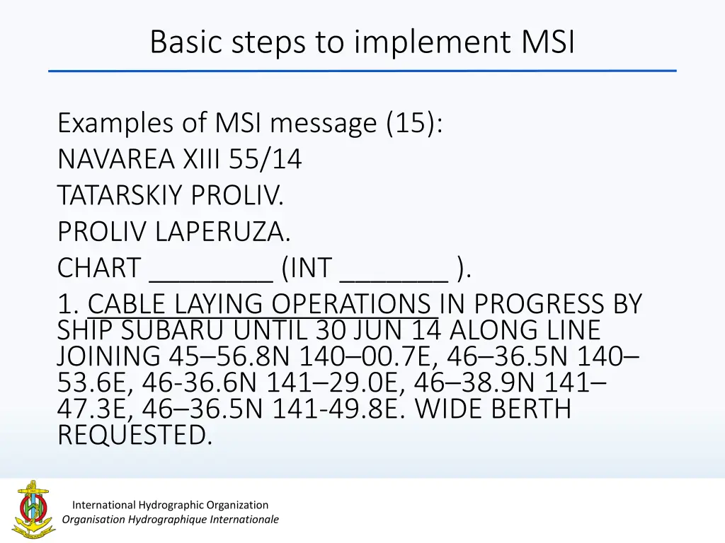 basic steps to implement msi 15