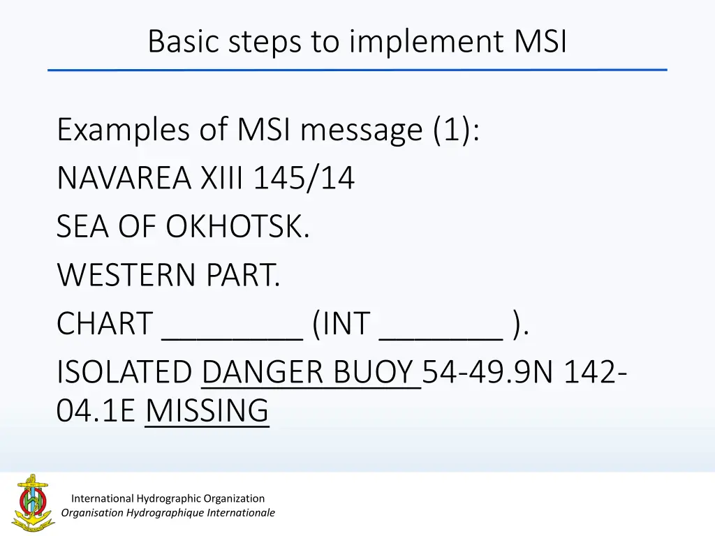 basic steps to implement msi 2