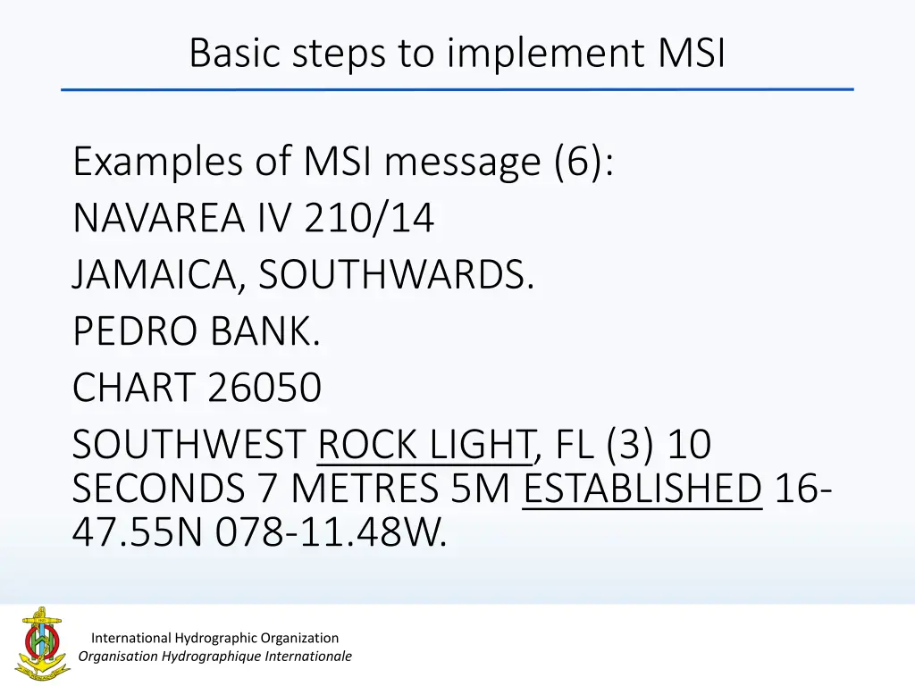 basic steps to implement msi 6