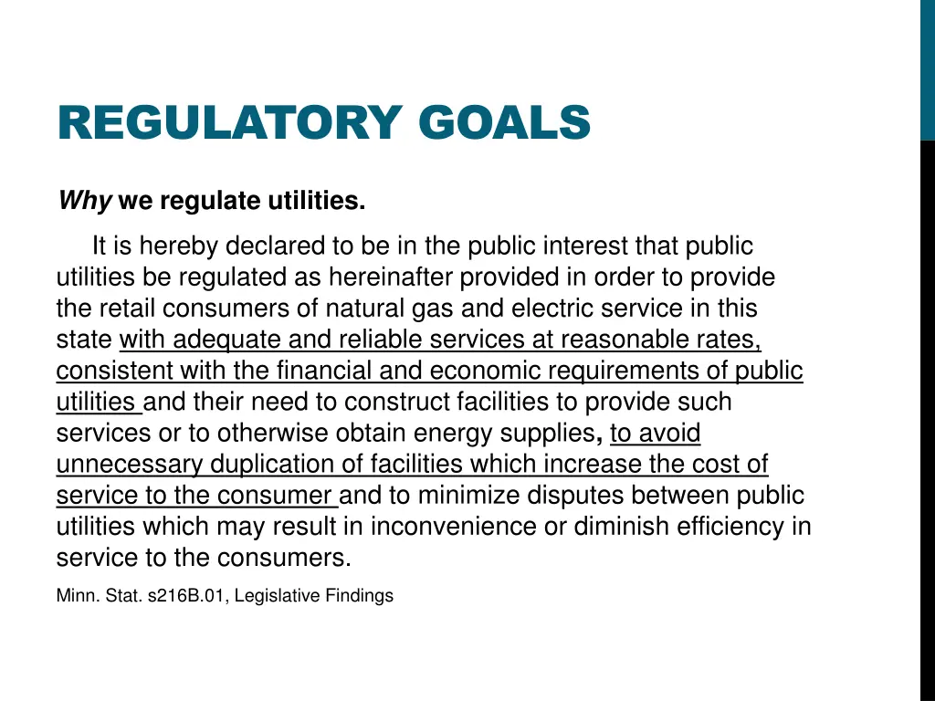 regulatory goals 1