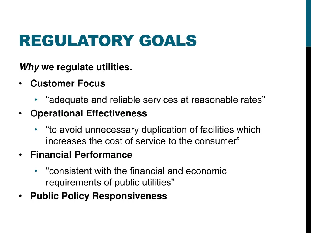 regulatory goals 2