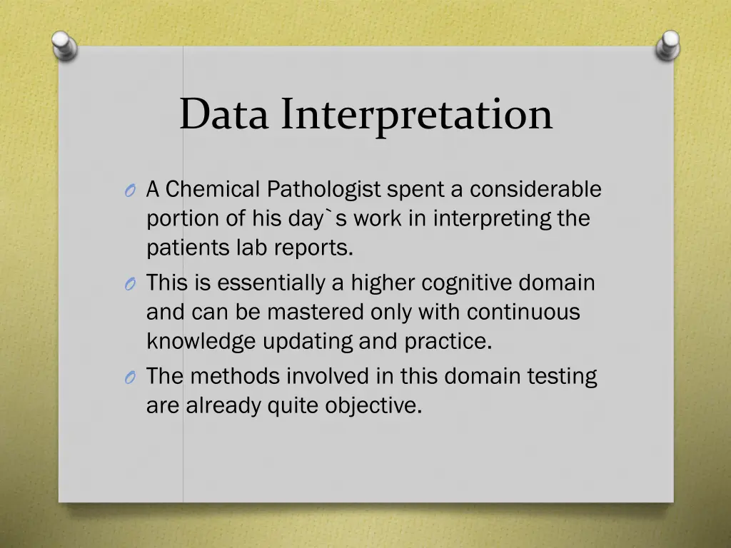 data interpretation
