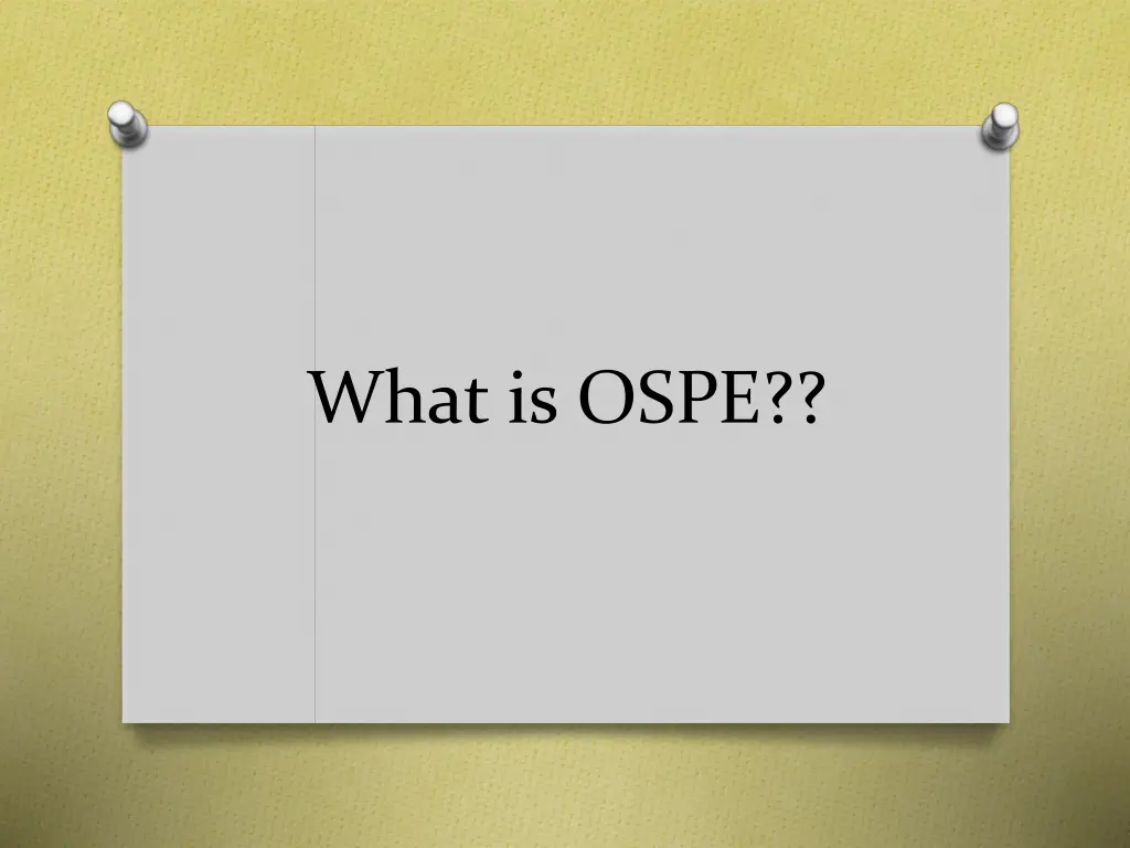 what is ospe
