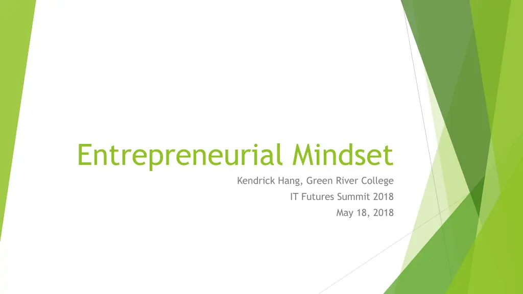 entrepreneurial mindset