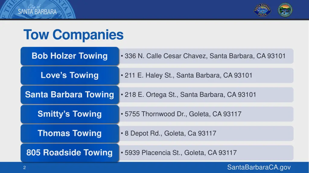 tow companies