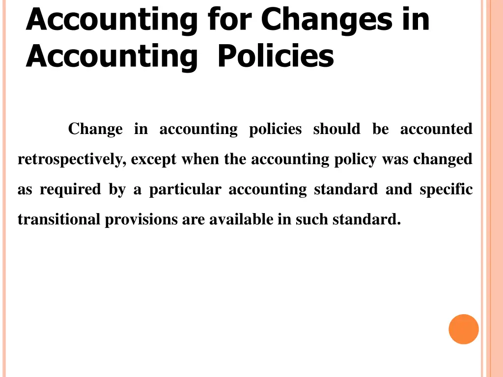 accounting for changes in accounting policies