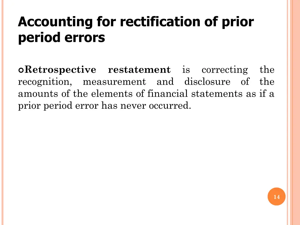 accounting for rectification of prior period 1
