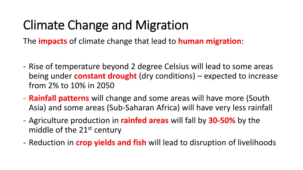 climate change and migration climate change