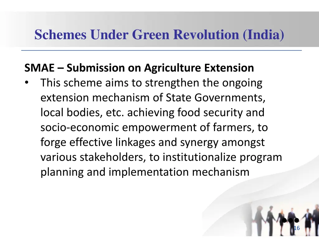 schemes under green revolution india 5