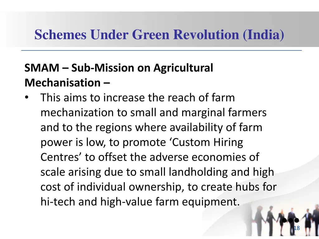 schemes under green revolution india 7