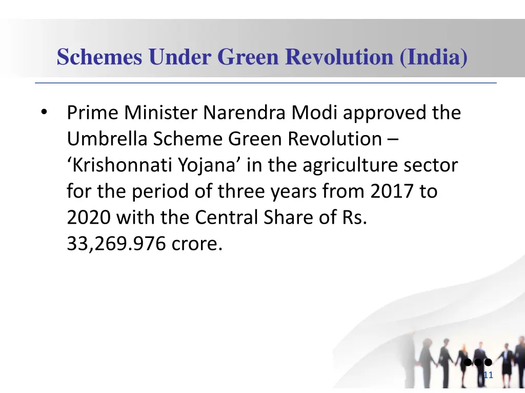 schemes under green revolution india