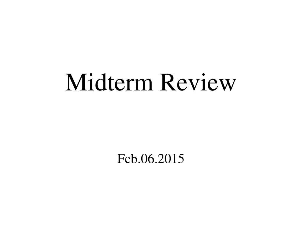 midterm review