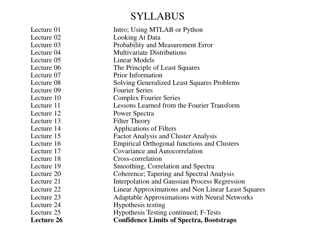 syllabus