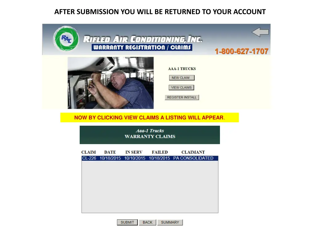 after submission you will be returned to your