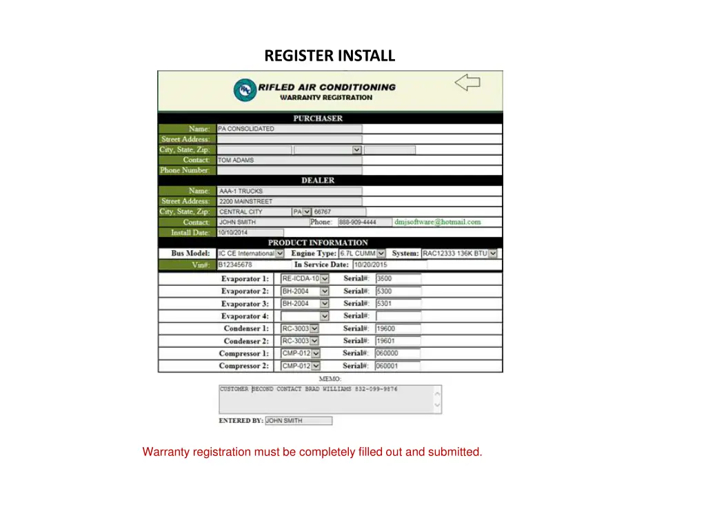 register install