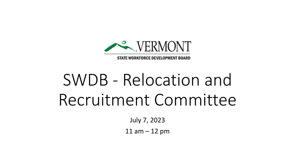 swdb relocation and recruitment committee
