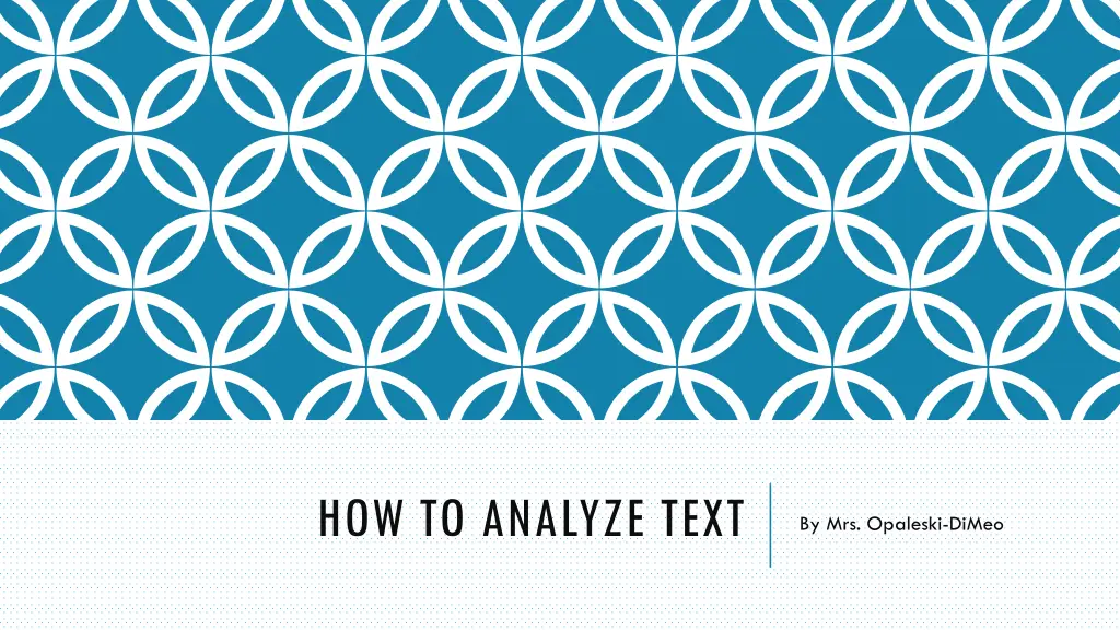 how to analyze text