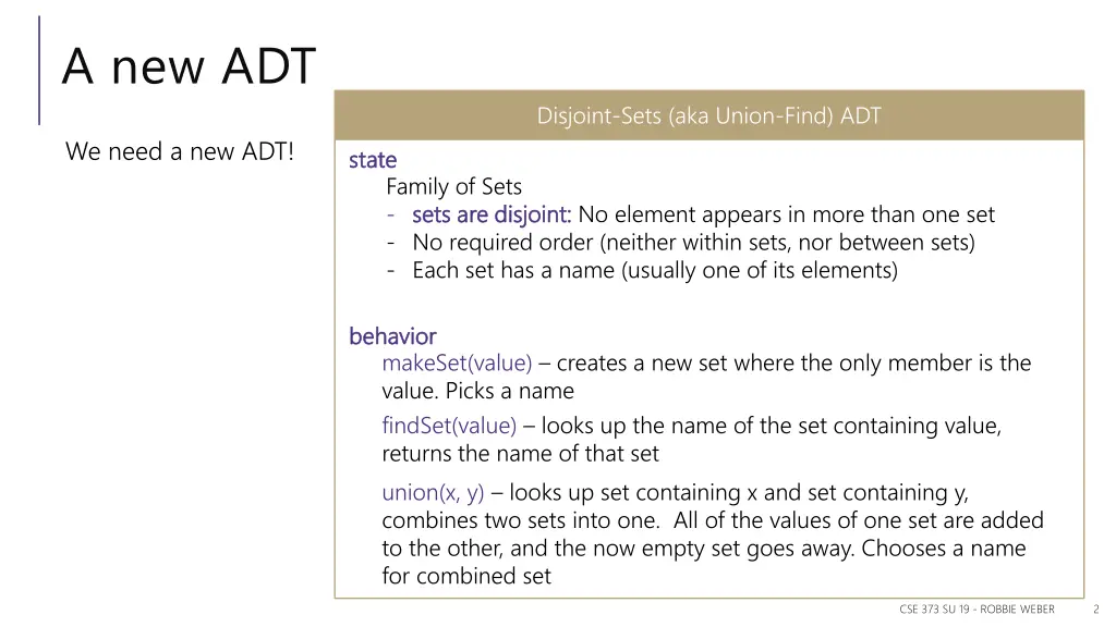 a new adt