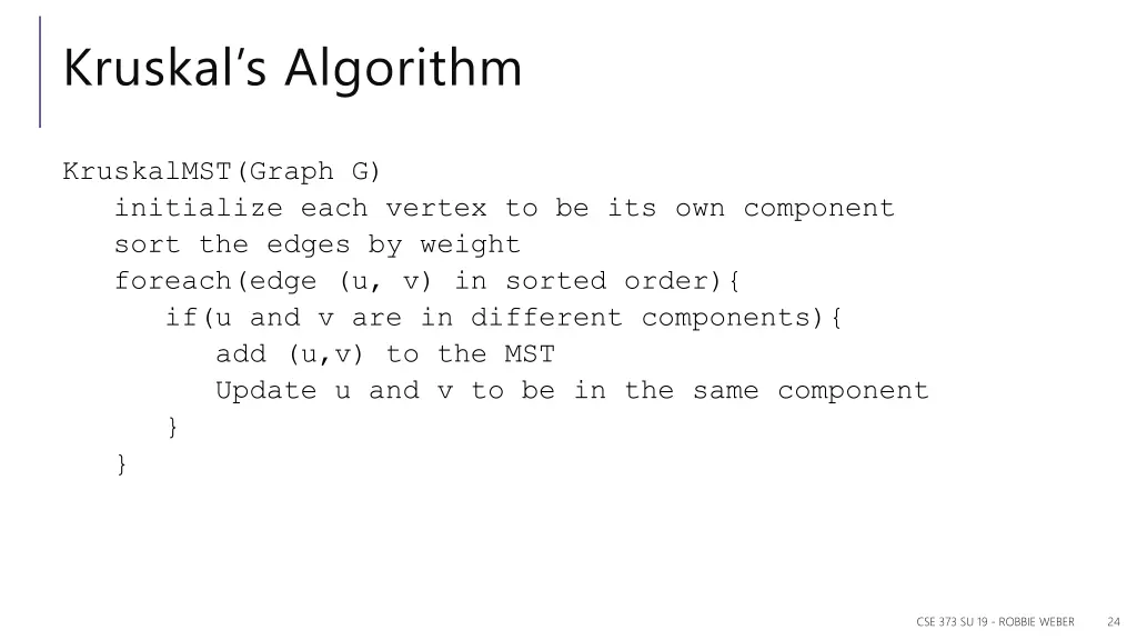 kruskal s algorithm