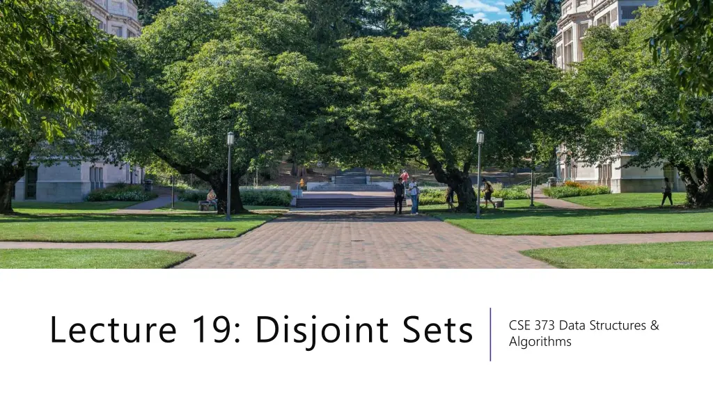 lecture 19 disjoint sets