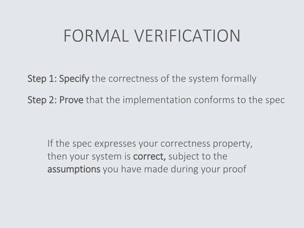 formal verification