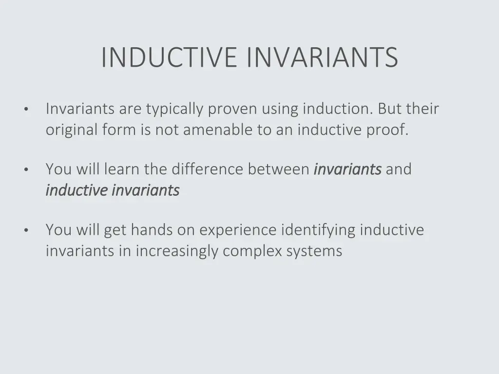 inductive invariants