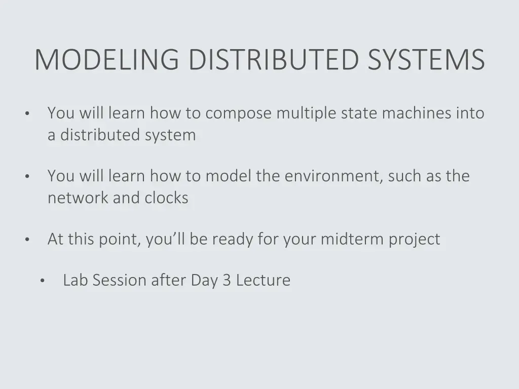modeling distributed systems