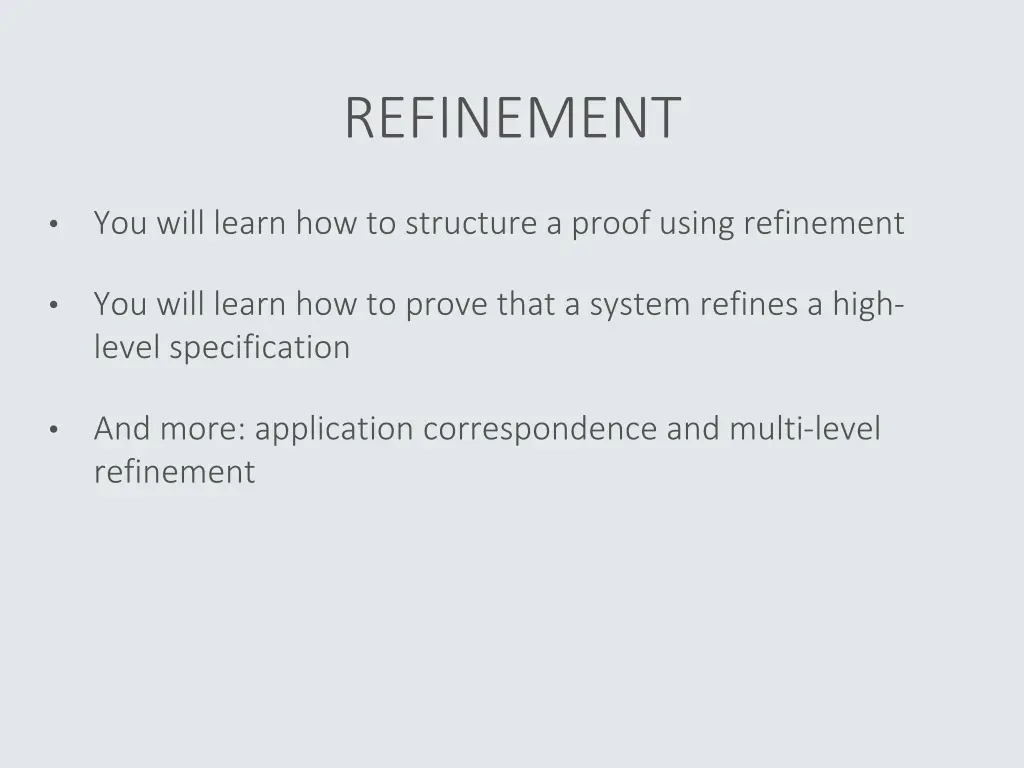 refinement