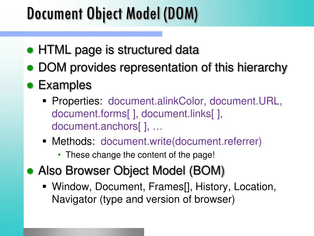 document object model dom