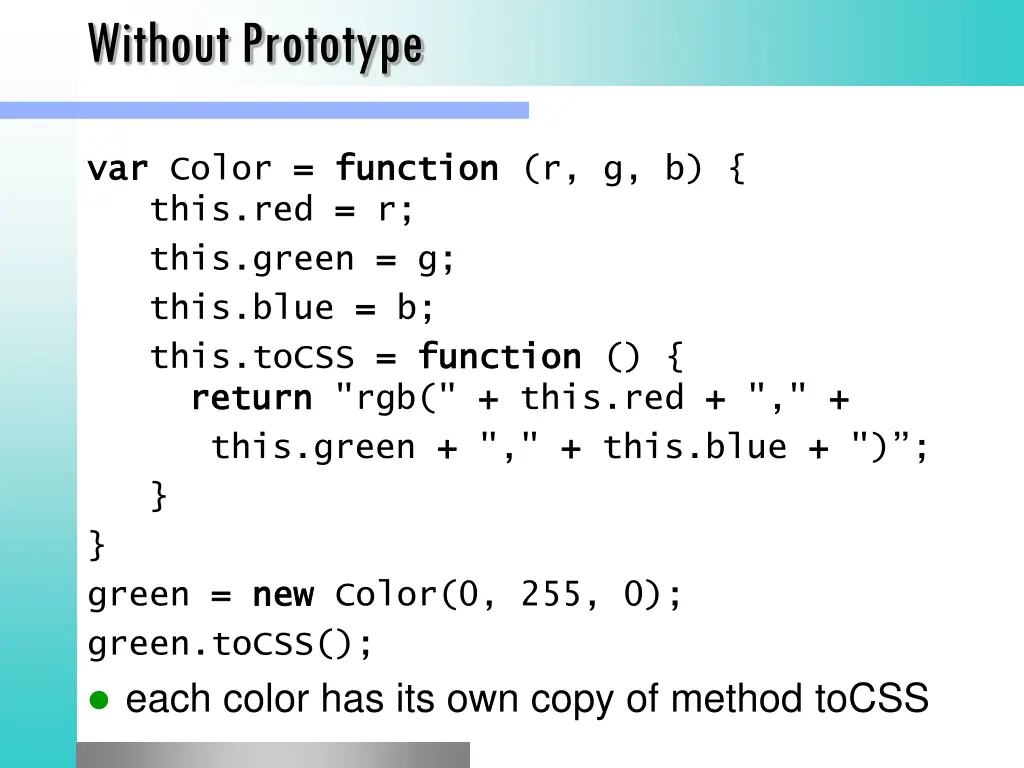 without prototype