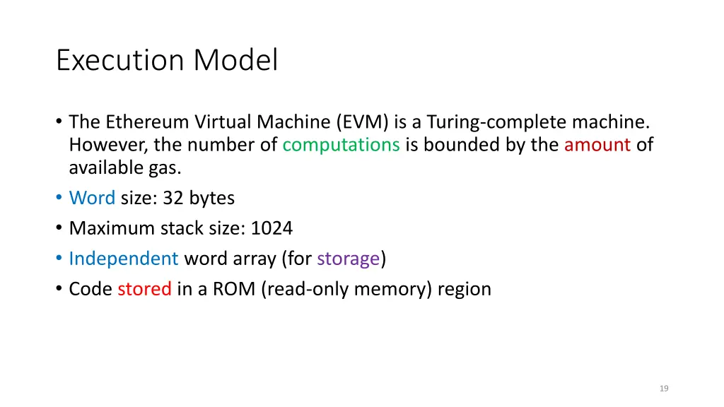 execution model