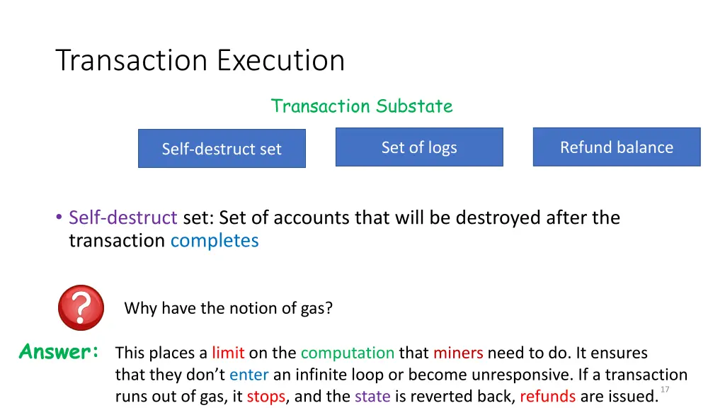 transaction execution