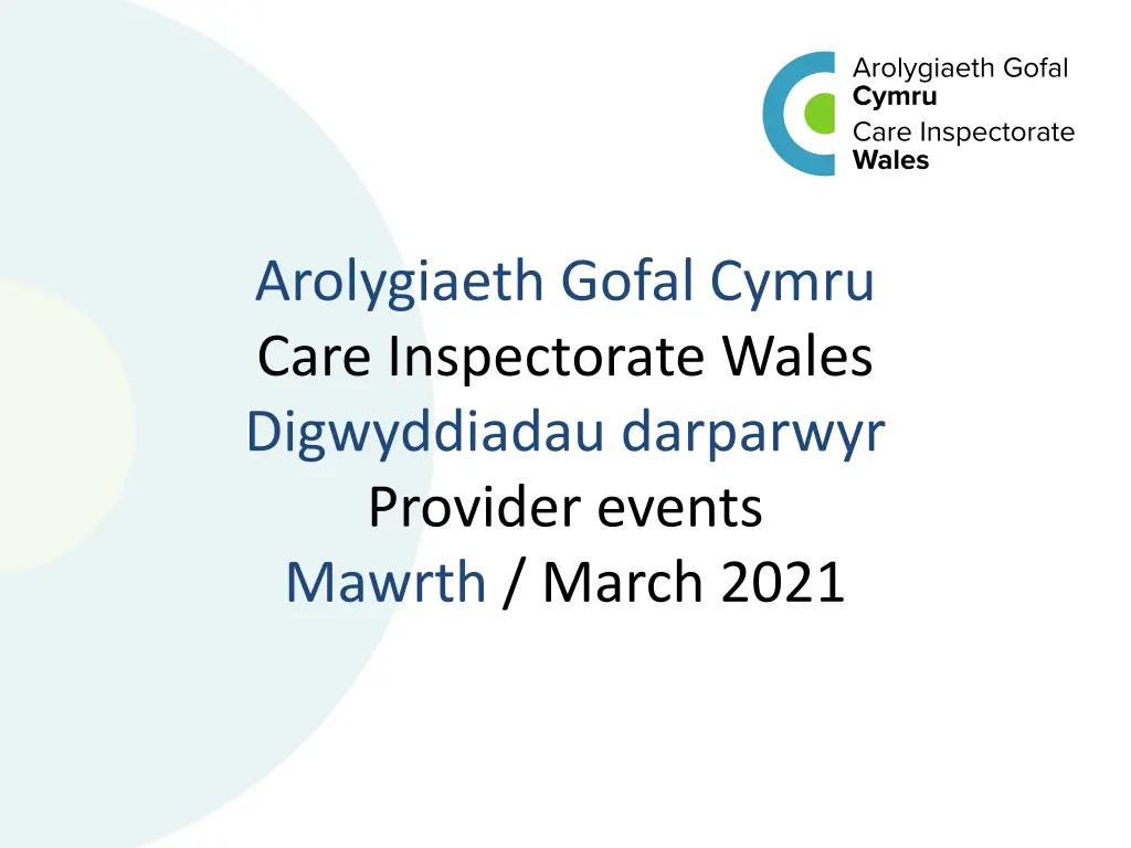 arolygiaeth gofal cymru care inspectorate wales