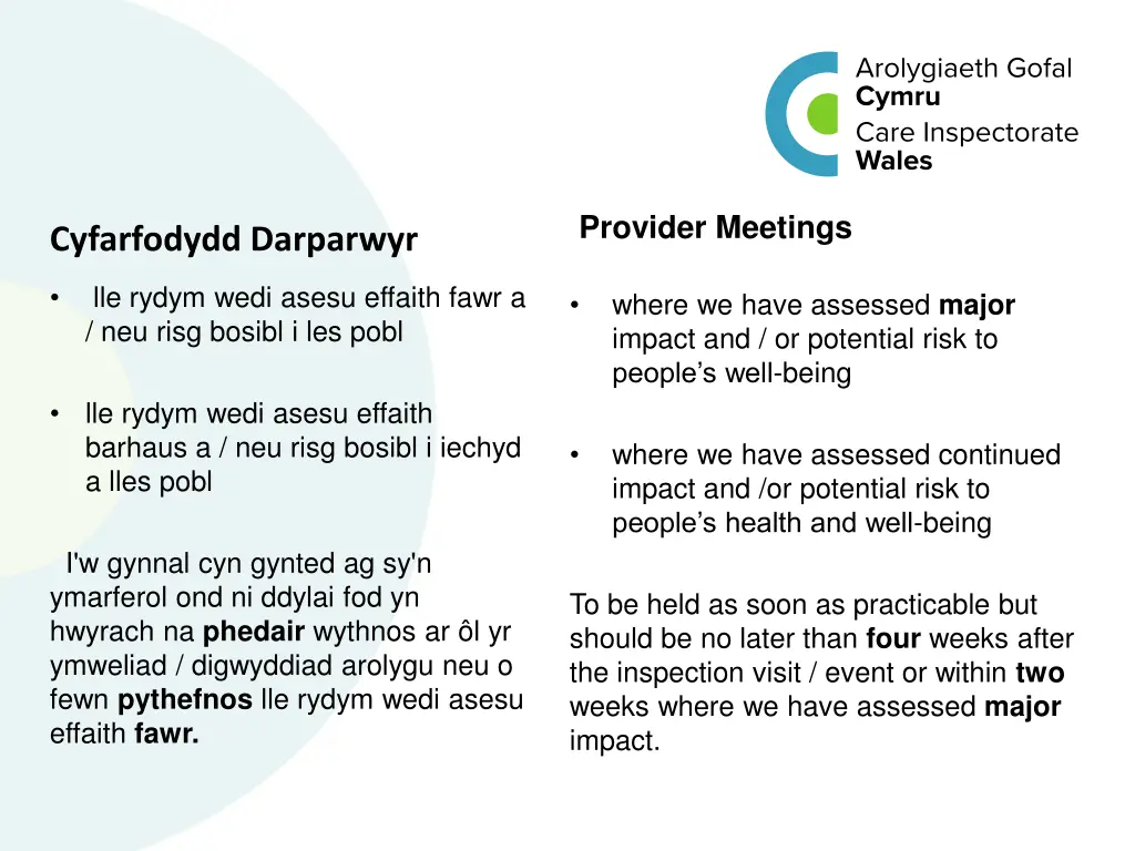 provider meetings