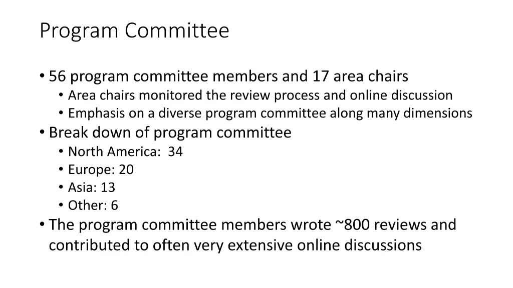 program committee