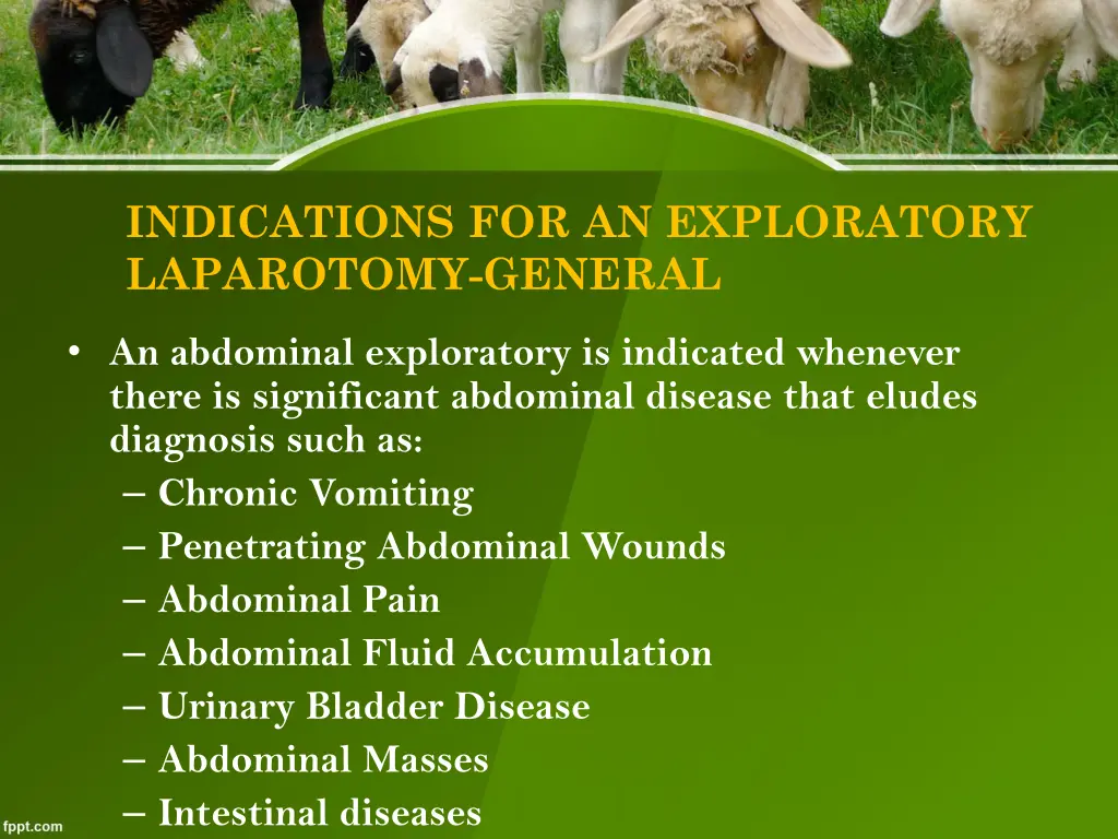 indications for an exploratory laparotomy general
