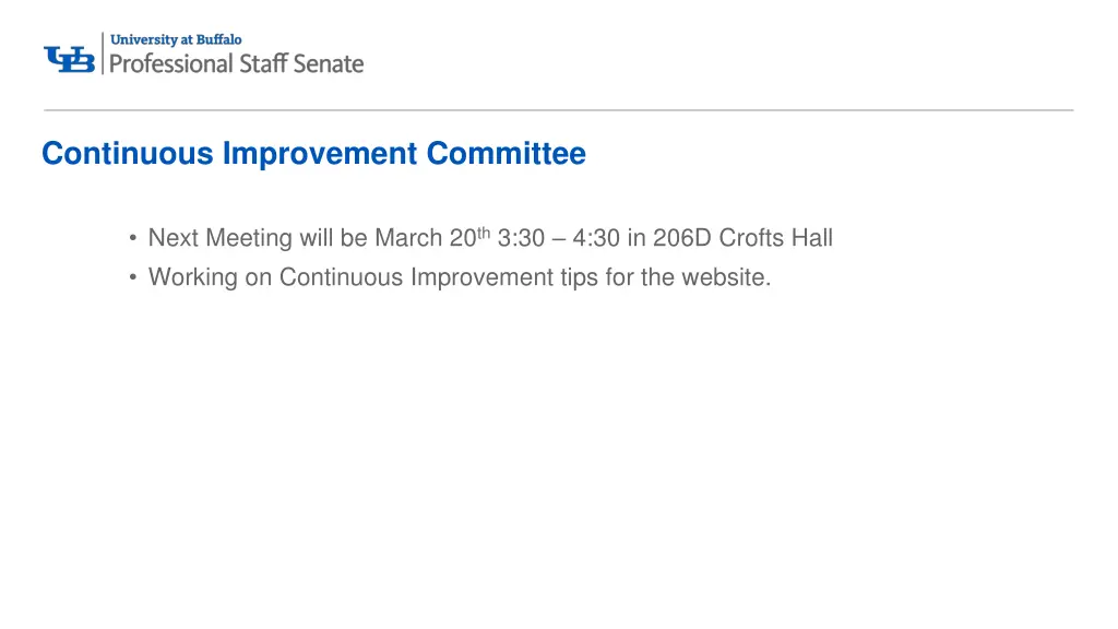 continuous improvement committee