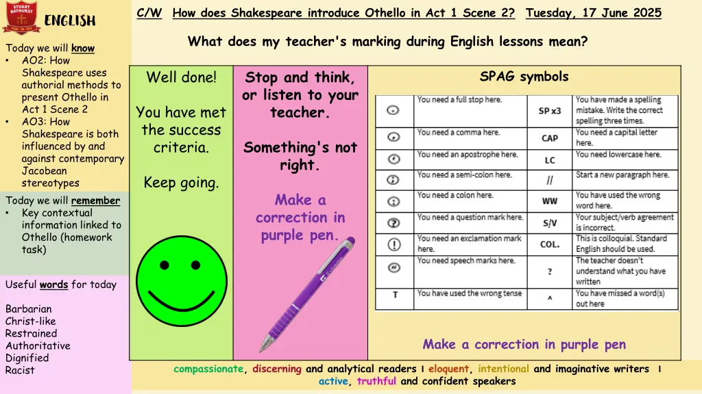 c w how does shakespeare introduce othello 1