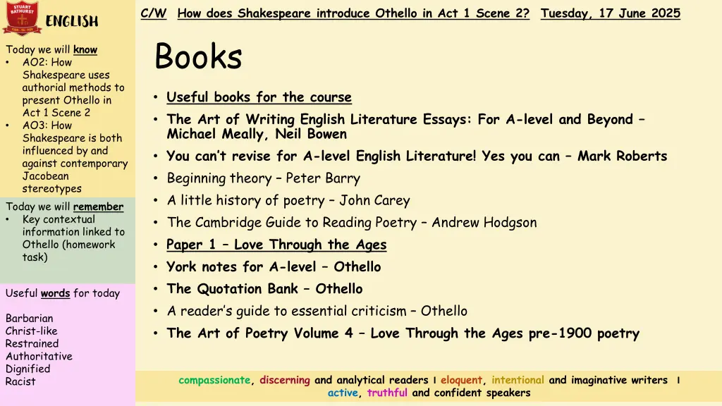 c w how does shakespeare introduce othello 12