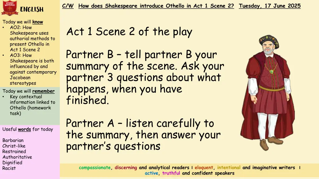 c w how does shakespeare introduce othello 13