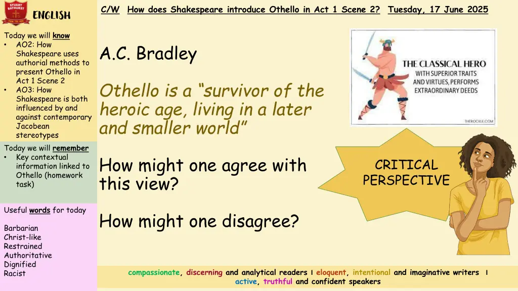 c w how does shakespeare introduce othello 19