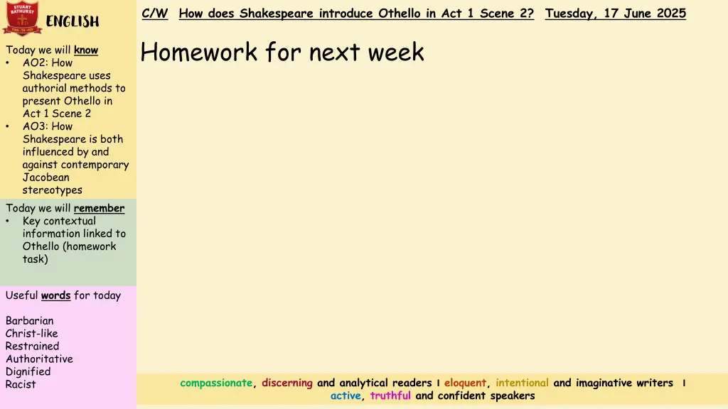 c w how does shakespeare introduce othello 20