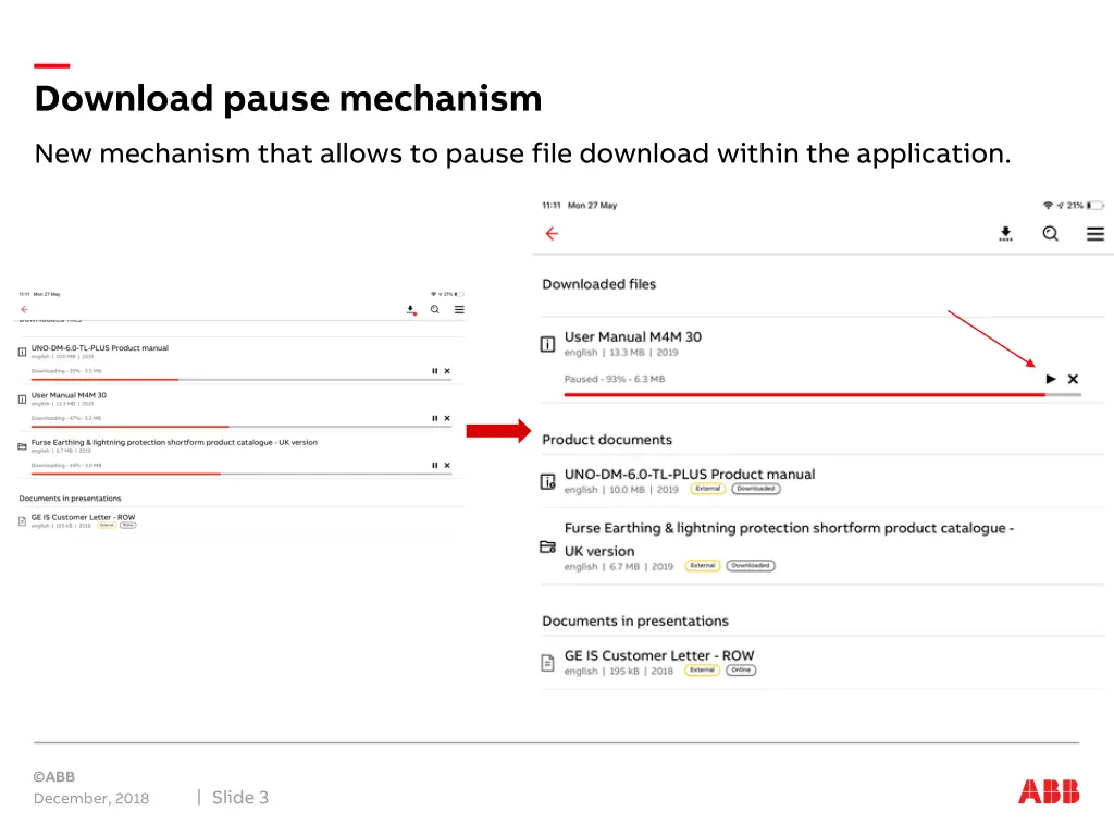 download pause mechanism