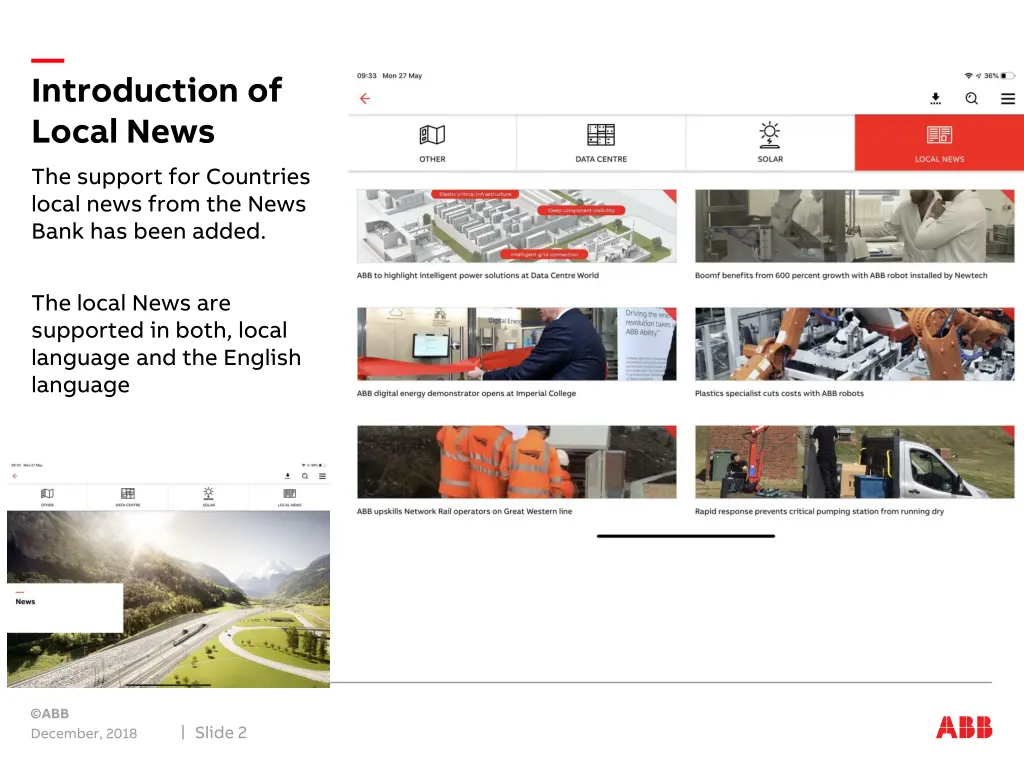 introduction of local news