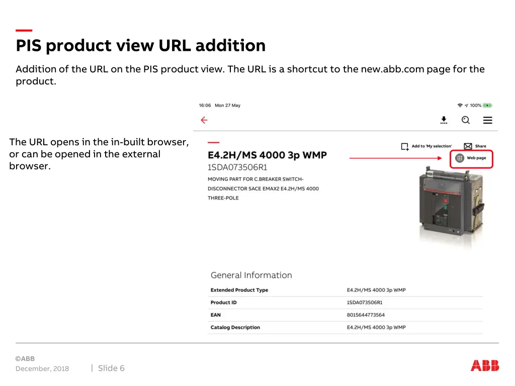 pis product view url addition