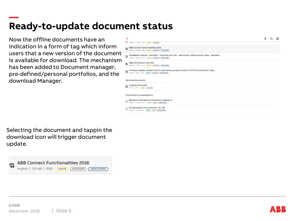 ready to update document status