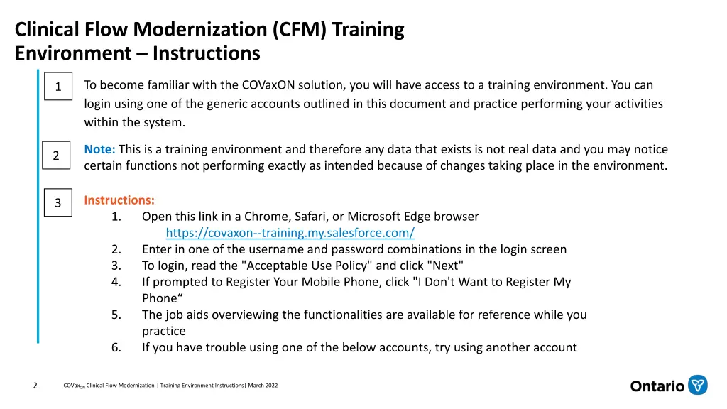 clinical flow modernization cfm training