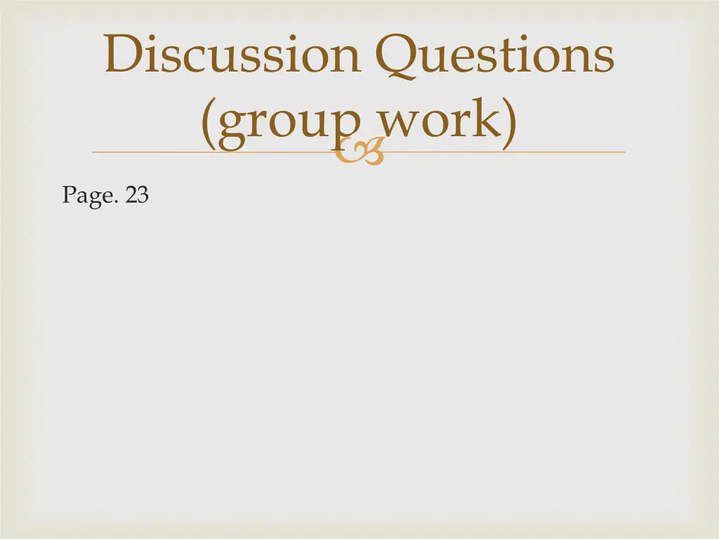 discussion questions group work