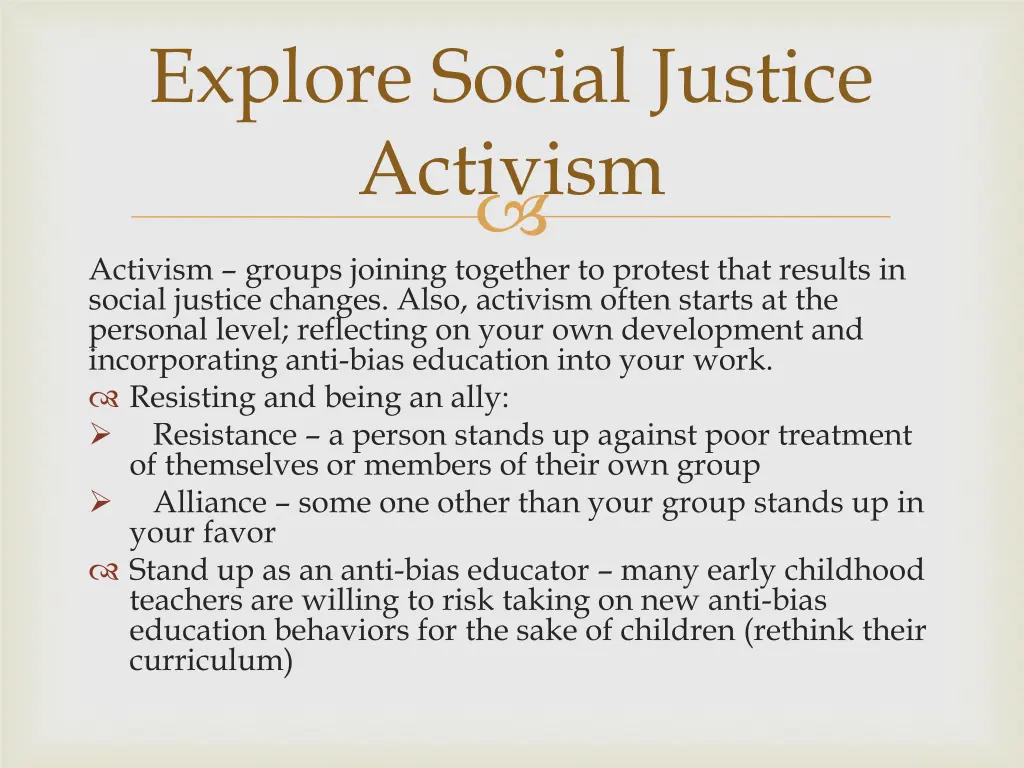 explore social justice activism