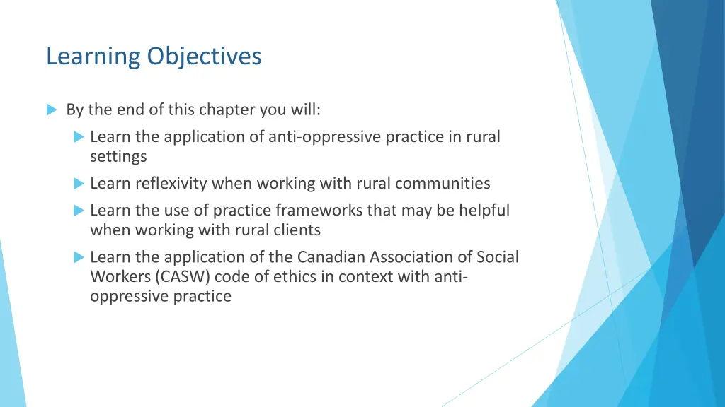 learning objectives